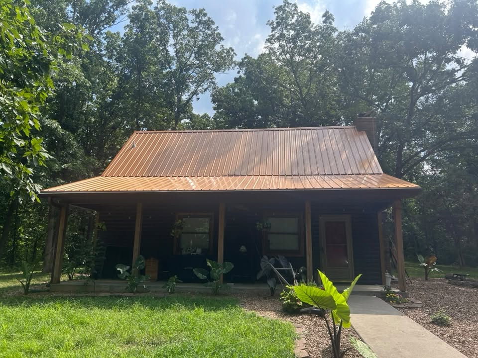 Metal house roof project near Lincoln Missouri